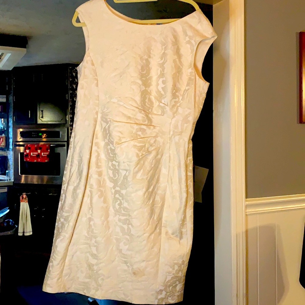 Lauren Ralph Lauren Ivory Textured Mini Dress